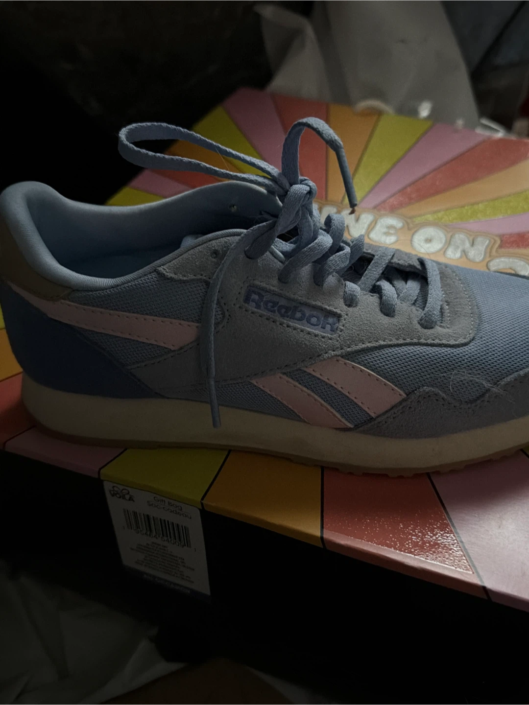 Reebok Women's Blue and Pink Running Shoes
