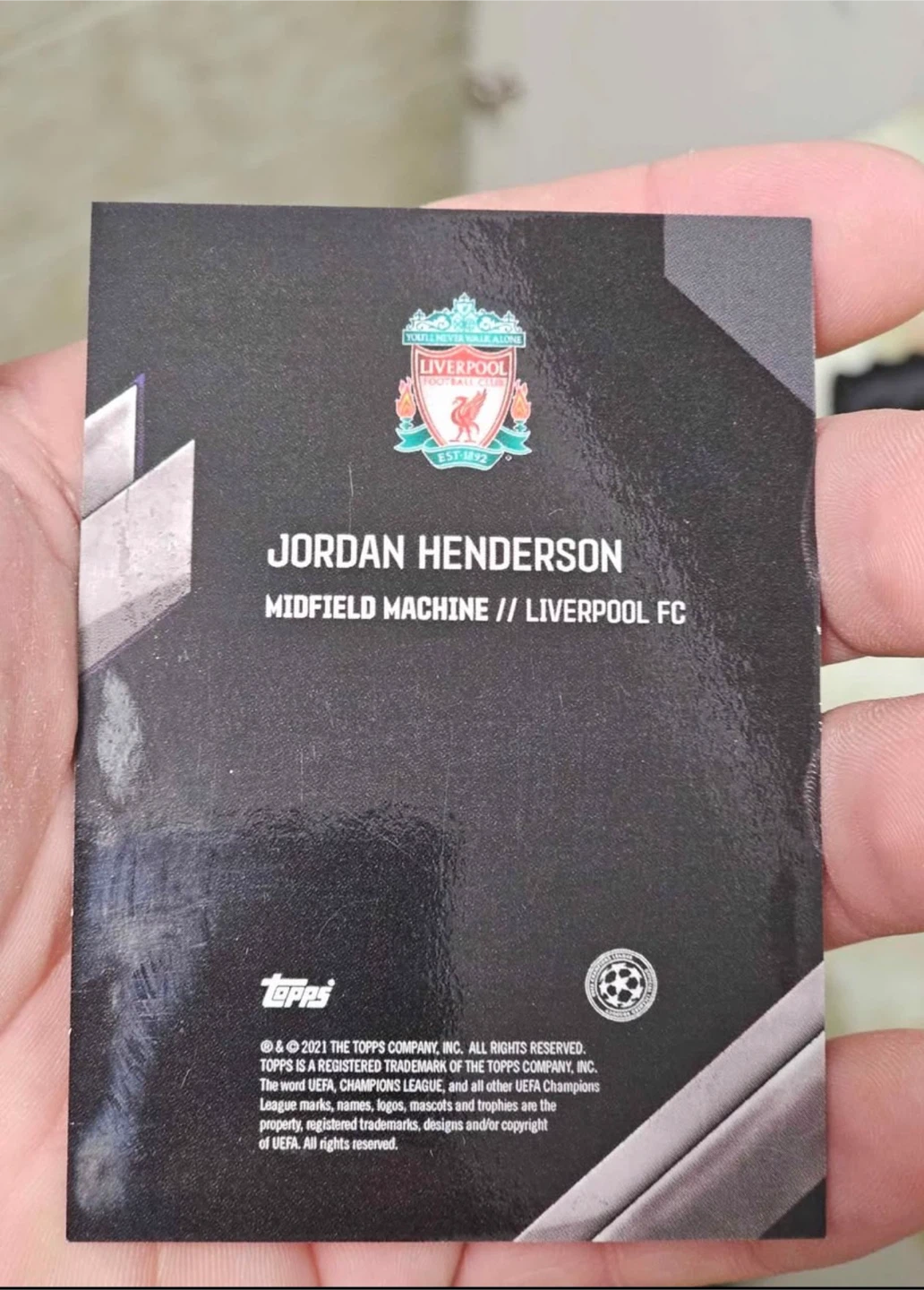 Jordan Henderson Midfield Machine Autograph Trading Card 01/25 - photo 2