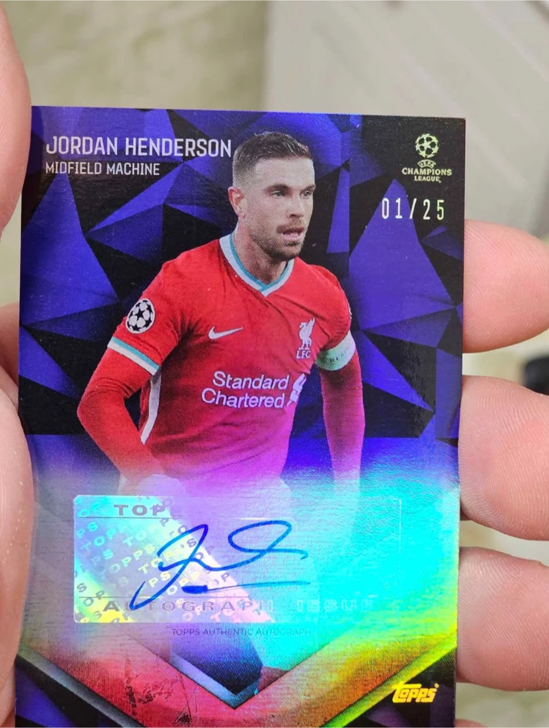 Jordan Henderson Midfield Machine Autograph Trading Card 01/25