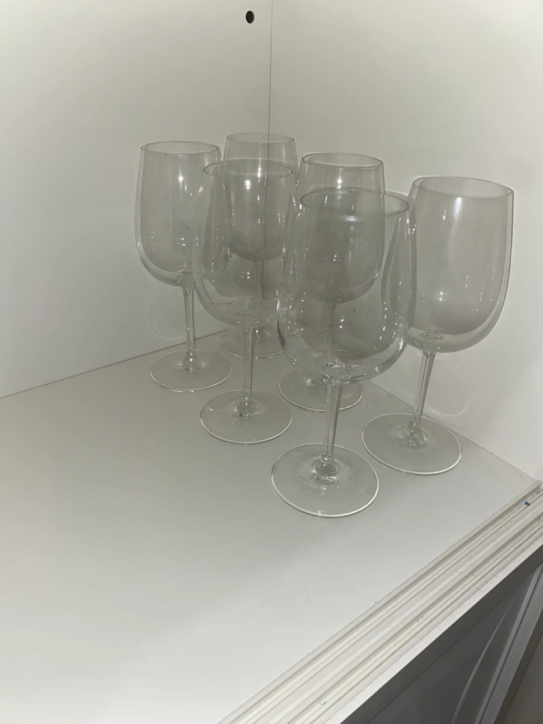 Set of 6 Clear Wine Glasses