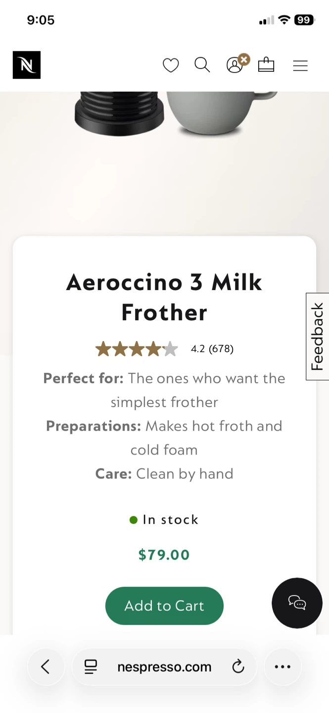 NEW- Nespresso Aeroccino 3 Milk Frother - photo 5