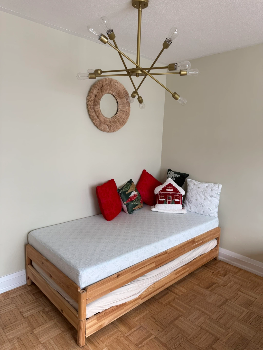 Wooden Daybed with Two Mattresses
