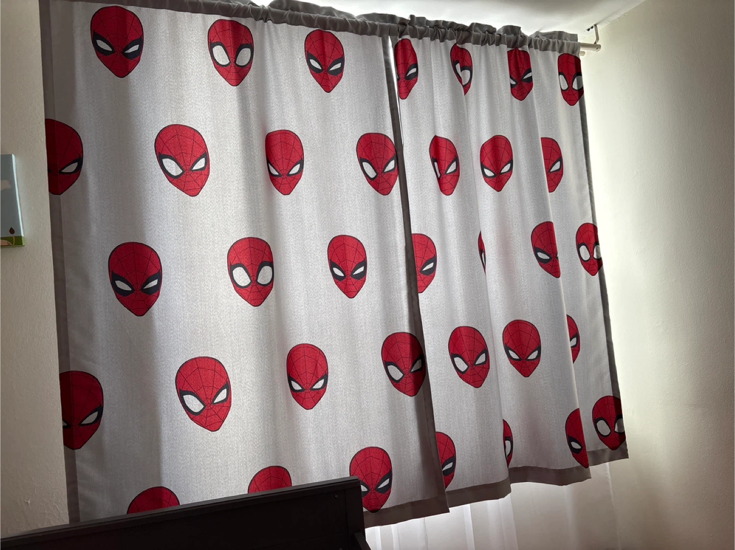 Spider-Man Face Pattern Curtains