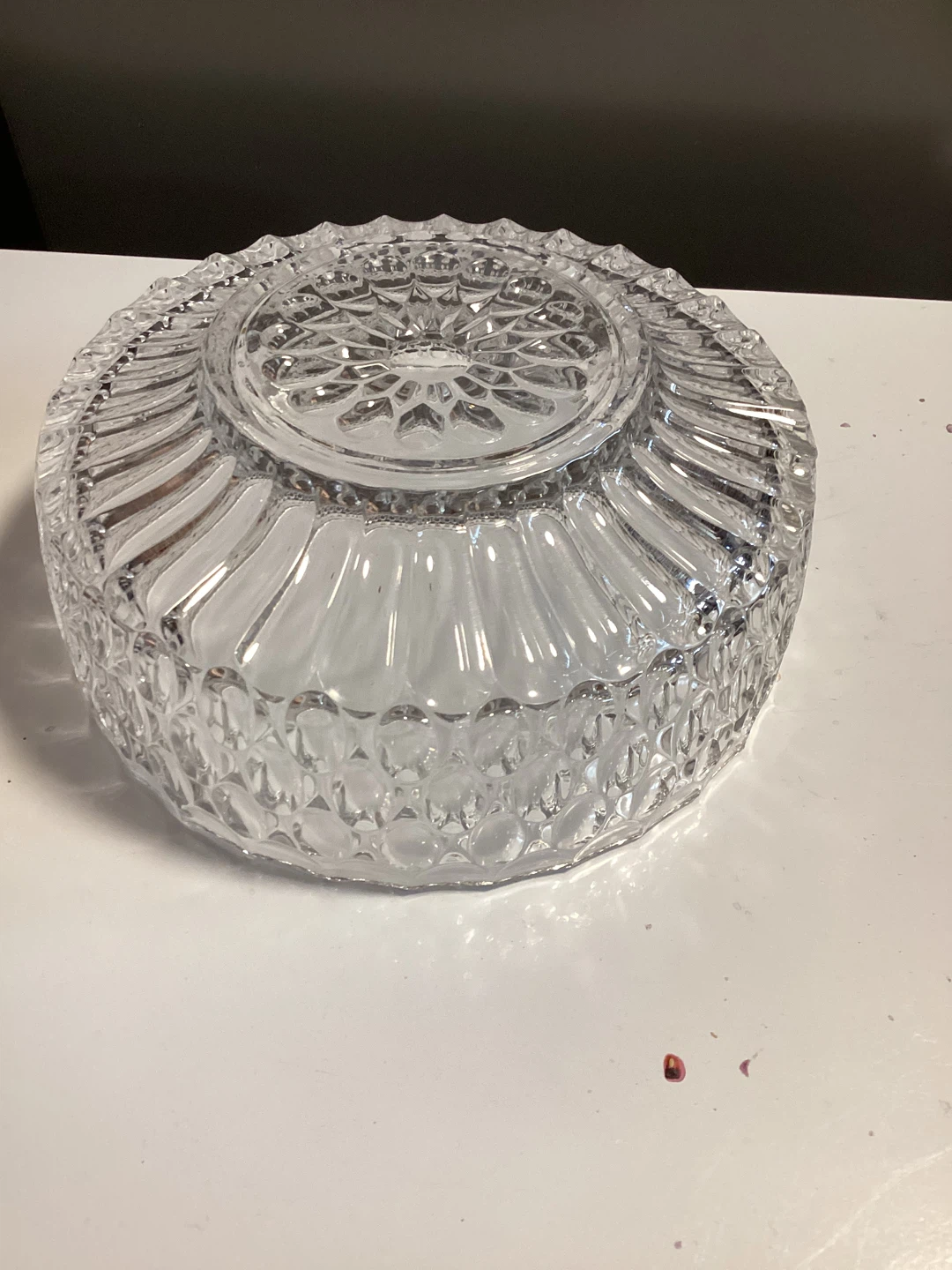 Clear Crystal Glass Serving Bowl