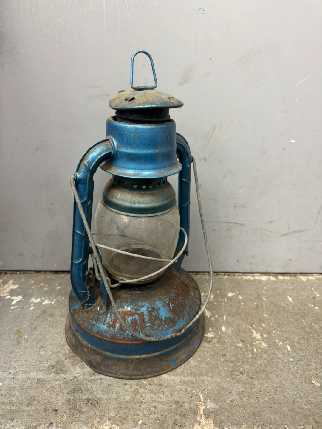 Vintage Blue Metal Lantern - photo 2