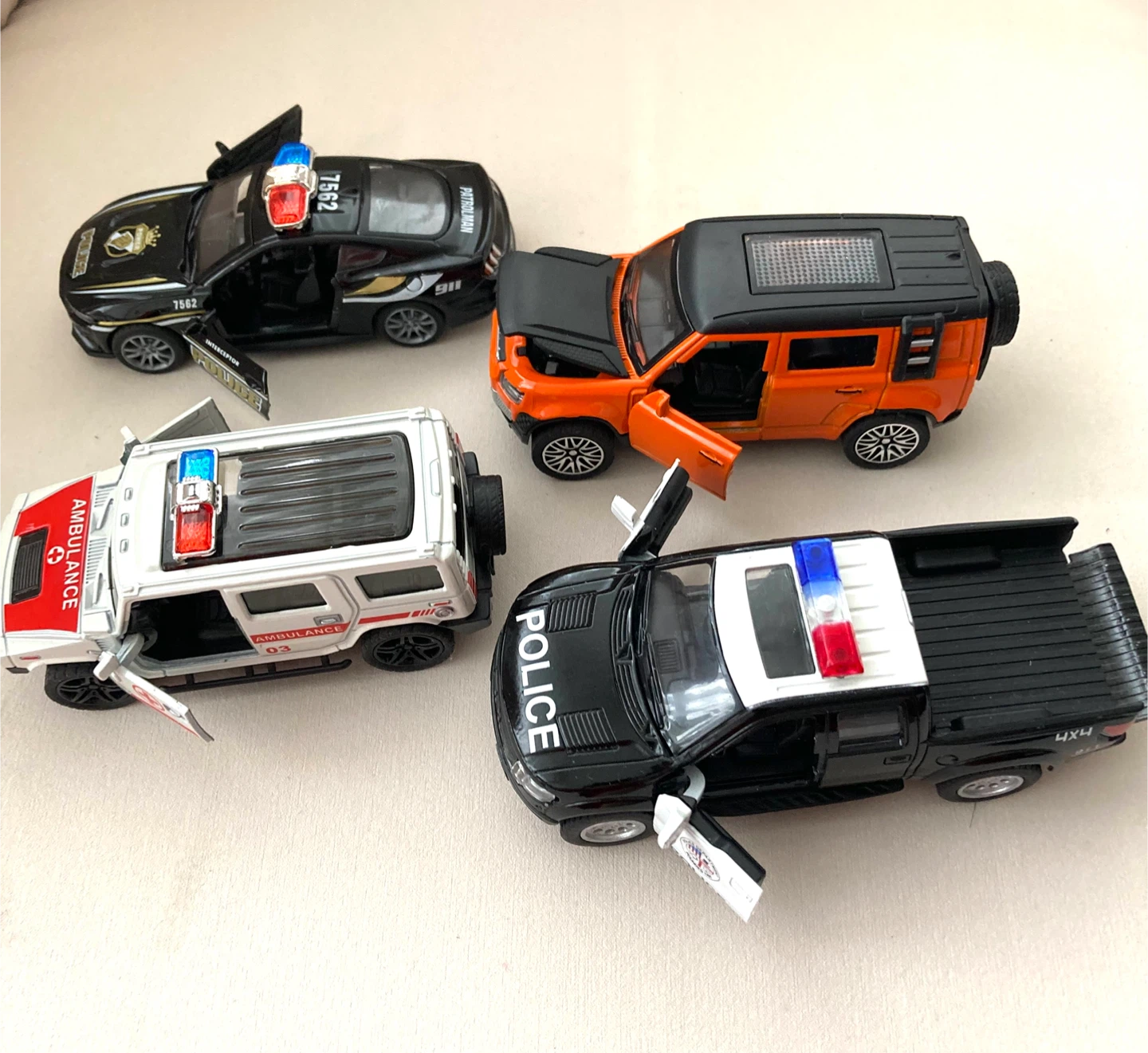 Die-Cast Emergency Toy Cars