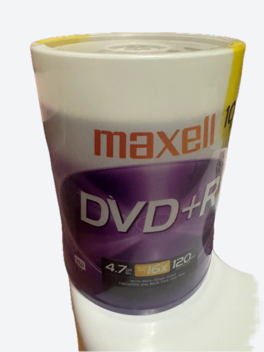 Maxell 100pk DVD+R 4.7GB 16x Write-Once Discs - photo 2