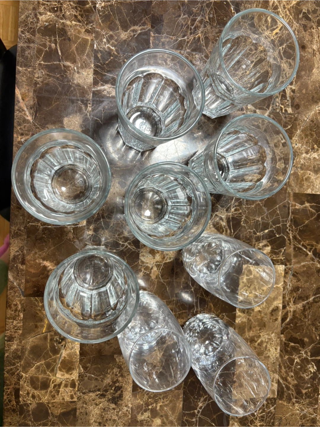 Set of 9 Clear Glass Tumblers - photo 2