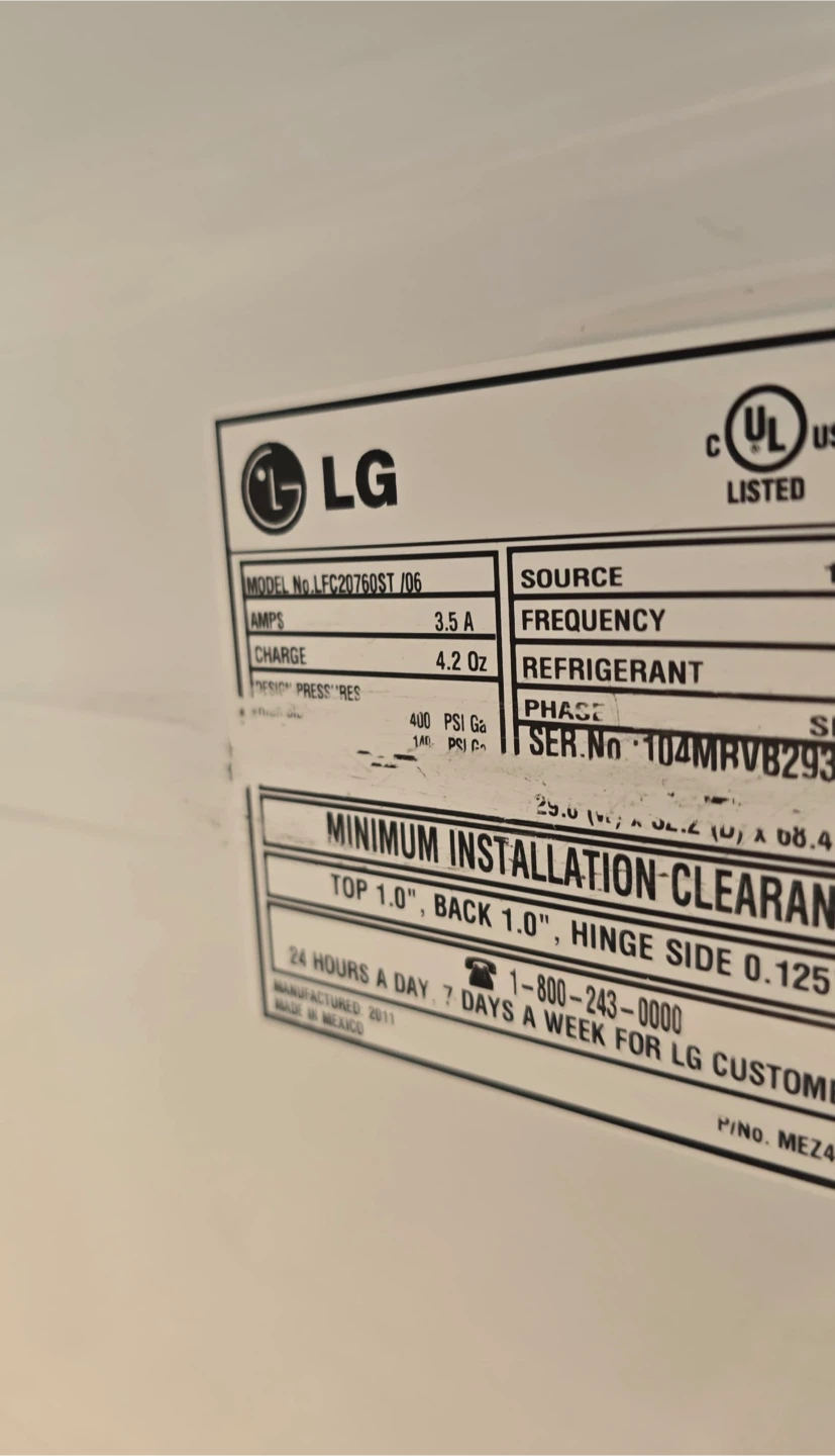 LG Stainless Steel French door freezer refrigerator 30w 30d 67h - photo 3