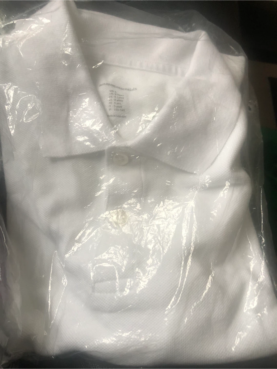 White Polo Shirt - kids  L