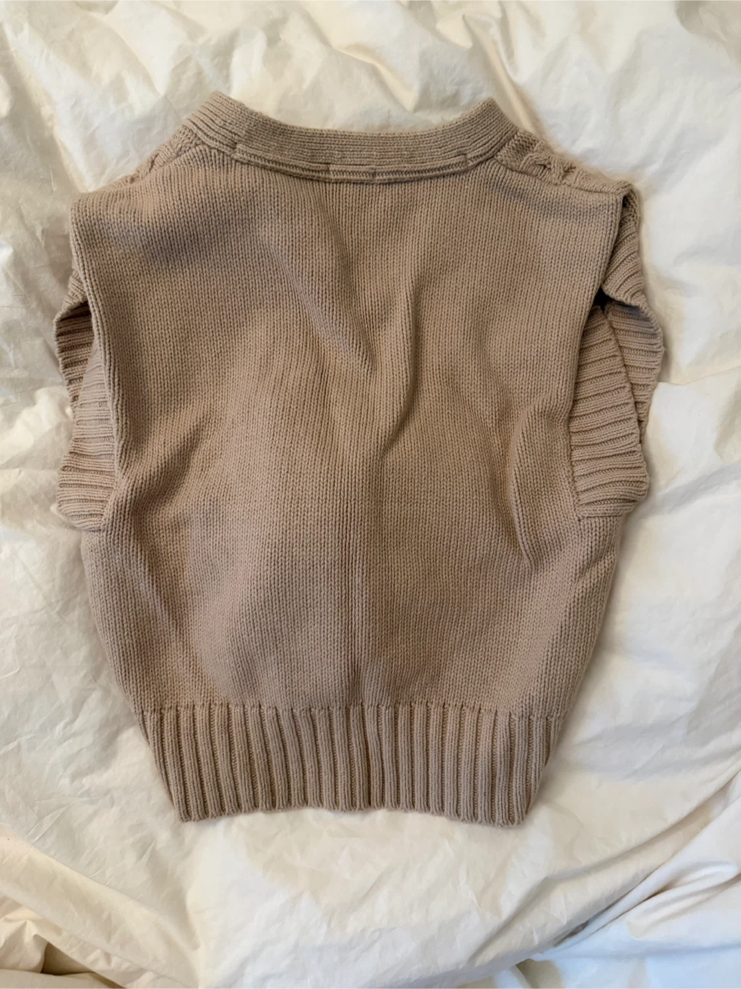 Darling Knit V-Neck Cable Knit Vest - photo 3