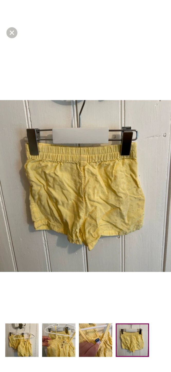 Old Navy Yellow Baby Tank Top and Shorts Set 18-24M - photo 4
