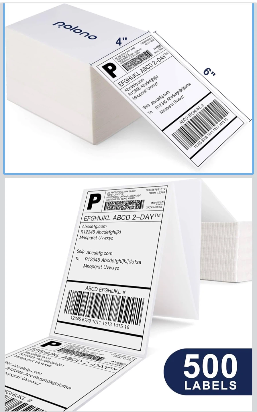 Polono Label Printer 4"x6" PLUS 500 fan-fold labels - photo 5