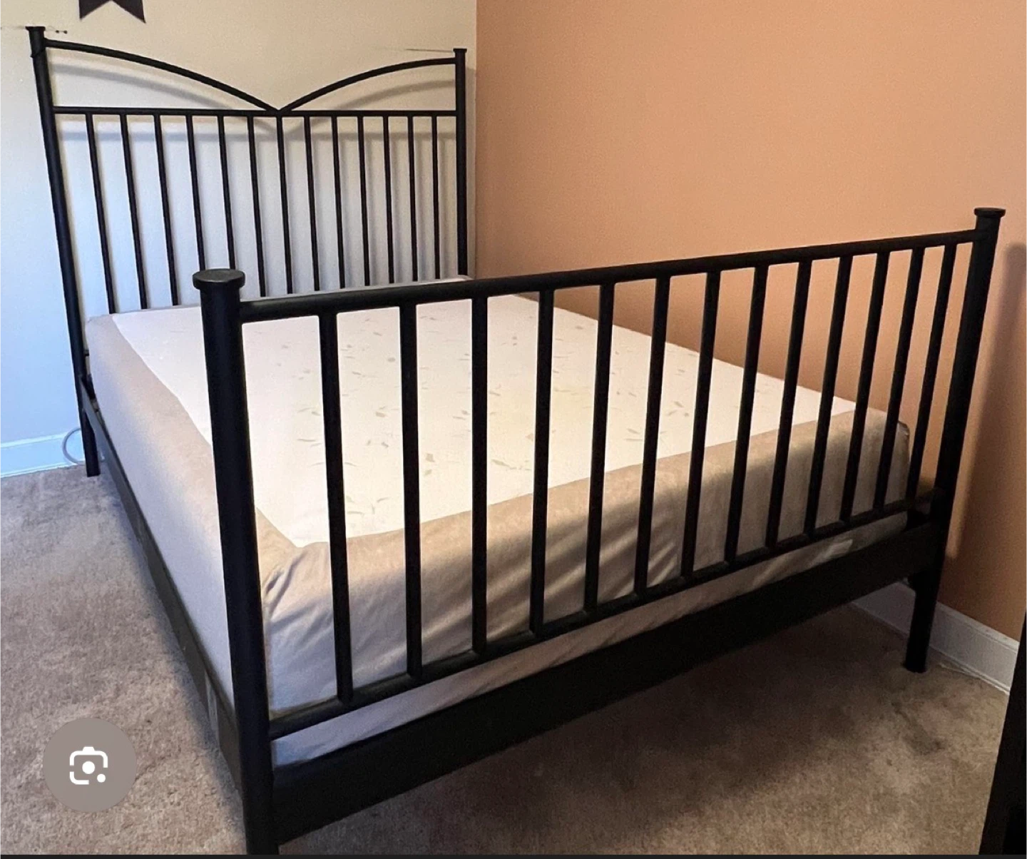 Black Metal Queen Size Bed Frame