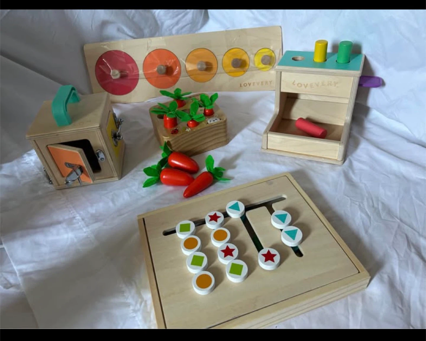 Lovevery Wooden Montessori Toy Set for Toddlers
