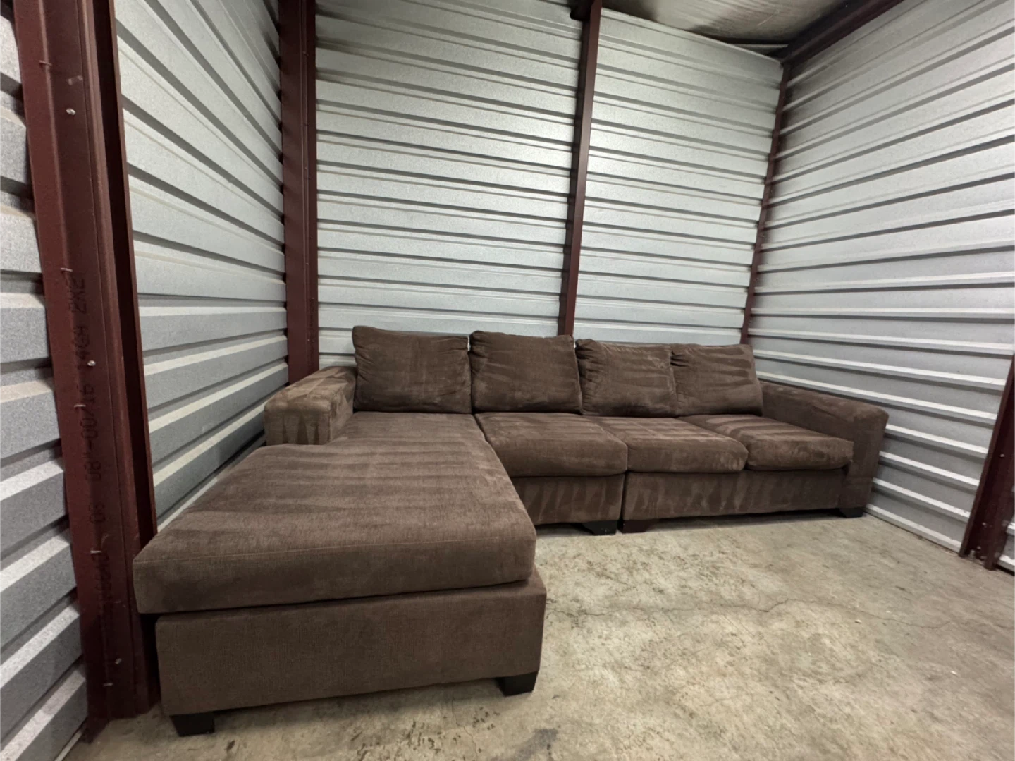 Large light brown sectional - photo 2
