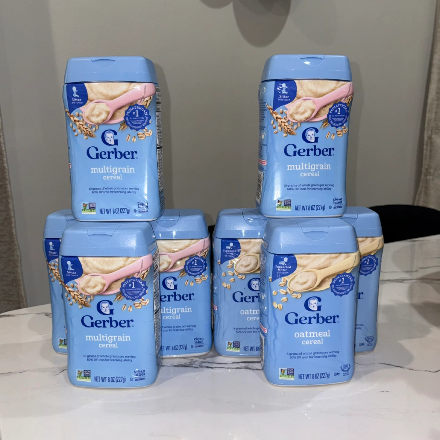 Gerber Multigrain Cereal, Oatmeal Cereal - 8 oz (Pack of 7) - photo 2