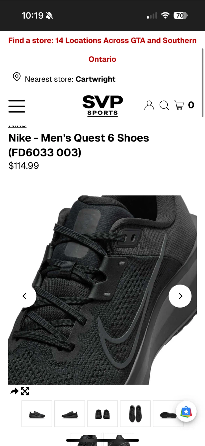 New Nike Men's Quest 6 Shoes (FD6033 003) - photo 4