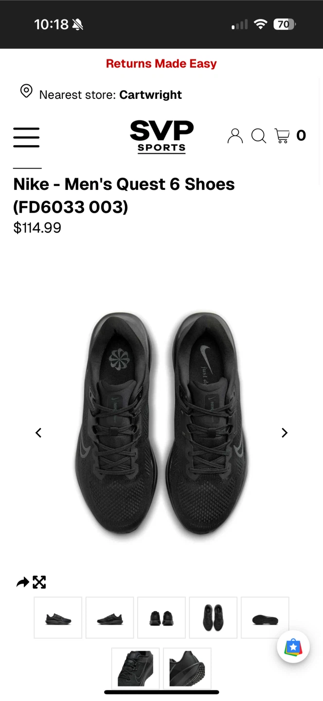 New Nike Men's Quest 6 Shoes (FD6033 003) - photo 2