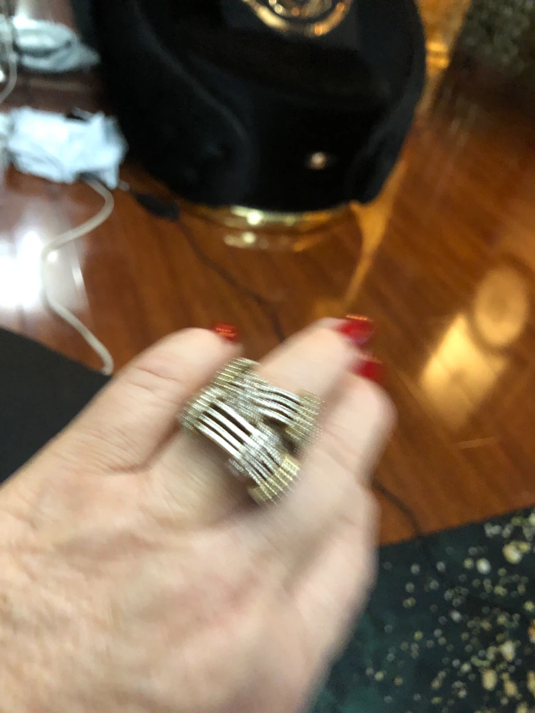 Unique gold and silver ring Dubai 9