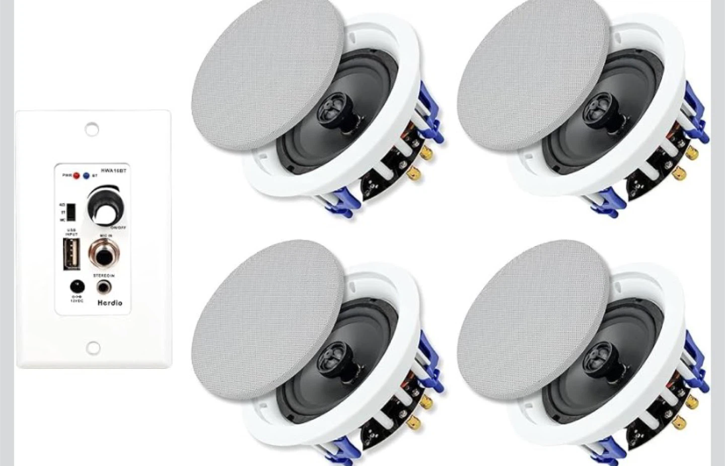 Herdio 5.25 Inch Bluetooth Ceiling Speakers (4 Speakers) - photo 3