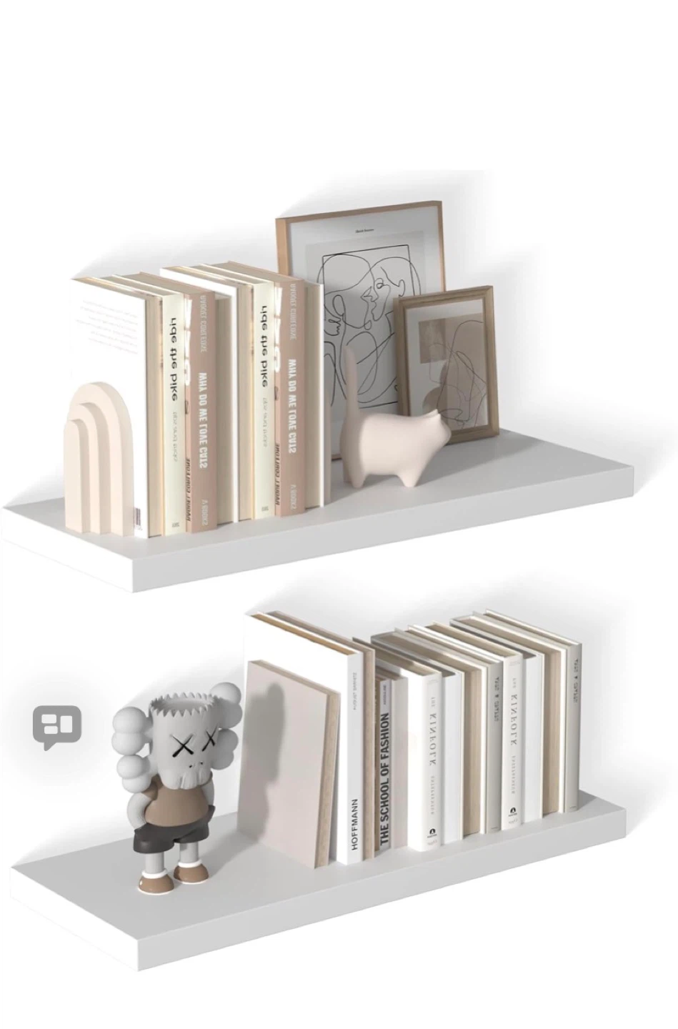 12 Inch Deep Wall Mount Shelf fWhite