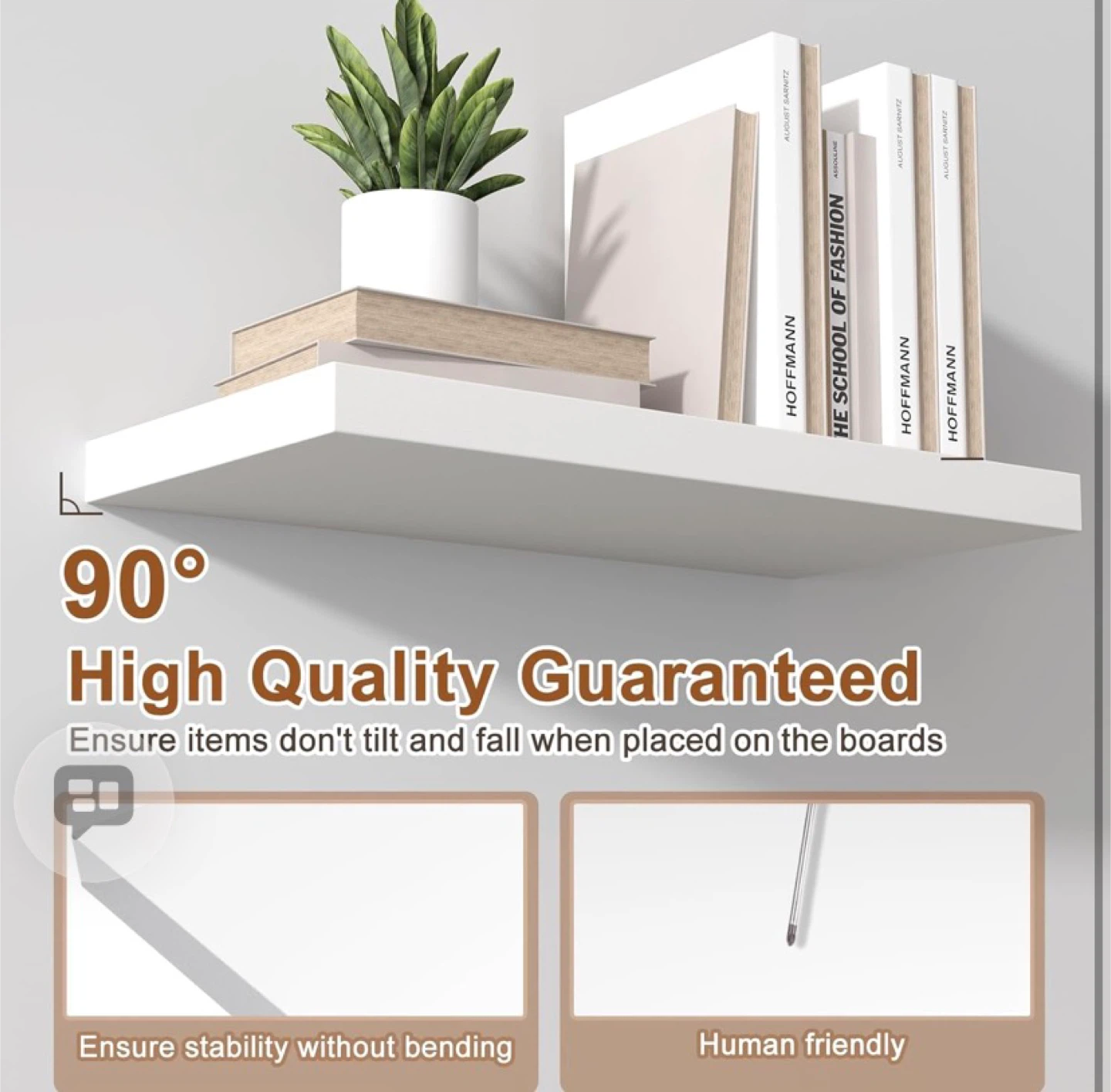 12 Inch Deep Wall Mount Shelf fWhite - photo 5