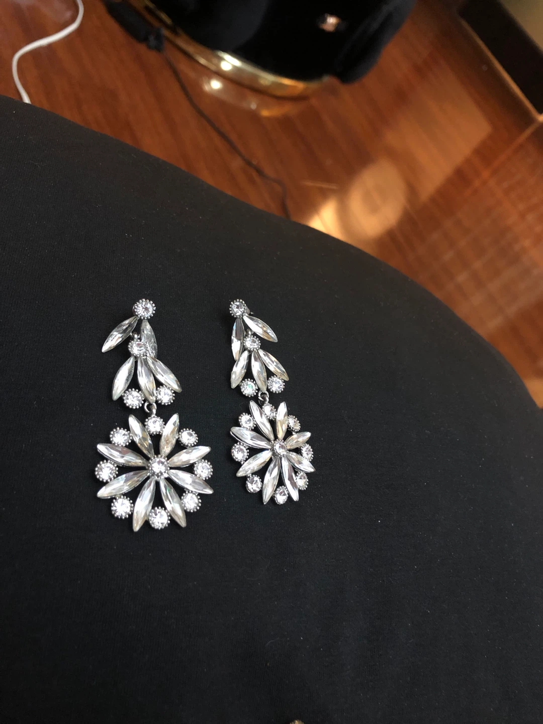 Swarovski Flower Drop Earrings