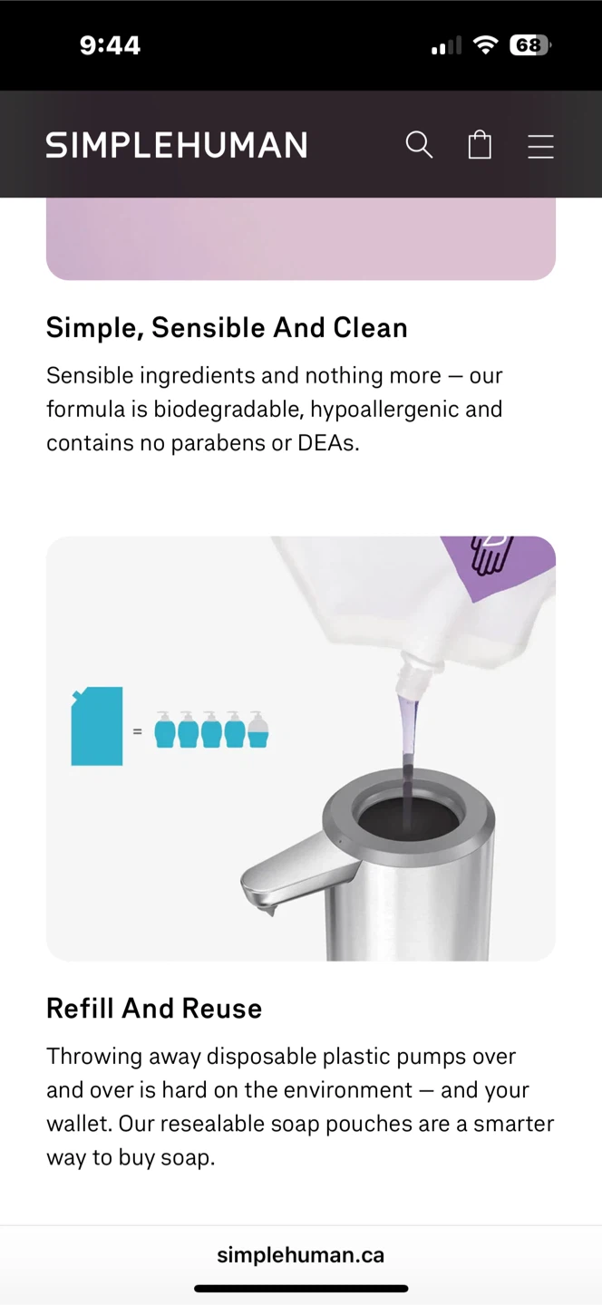 SIMPLEHUMAN Lavender Liquid Hand Soap Refill Pouch - 1L - photo 5