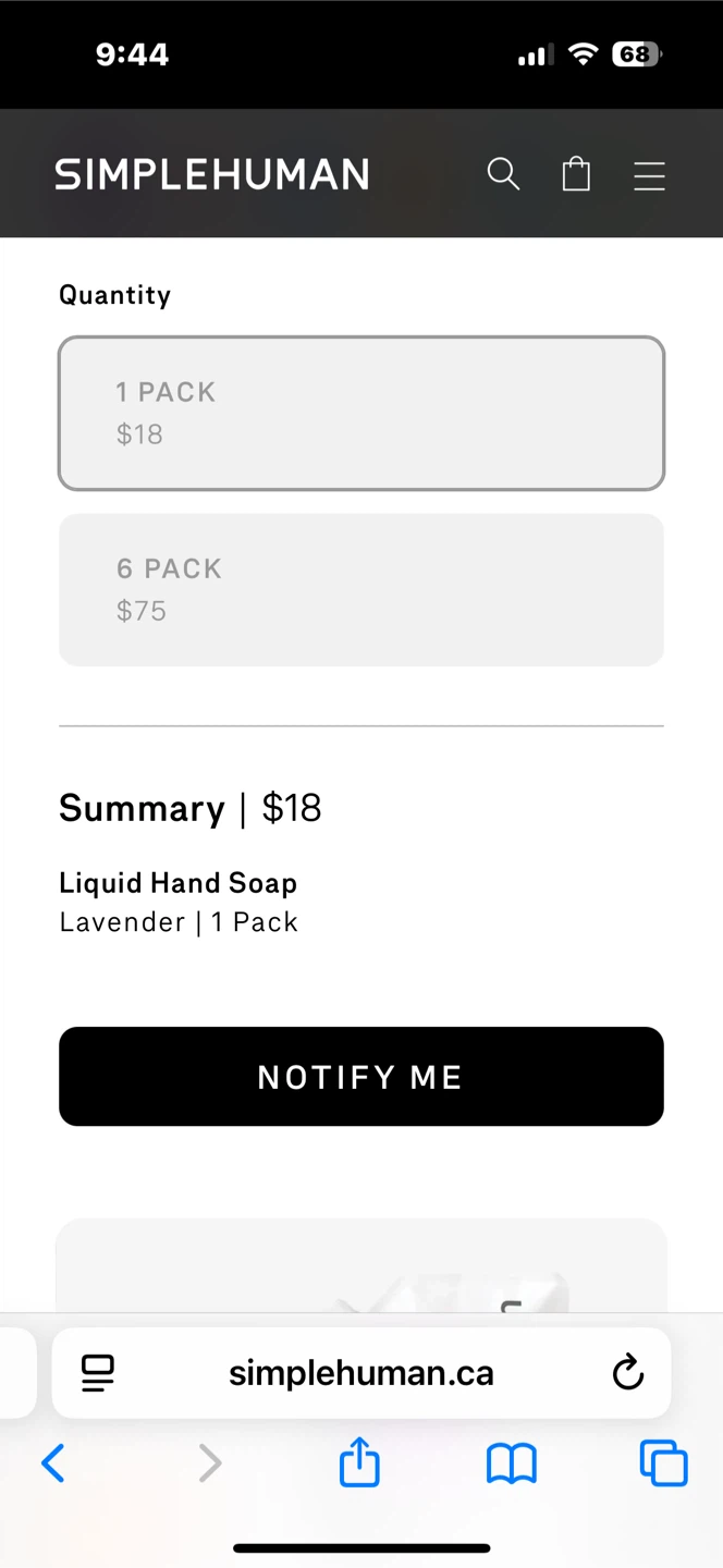 SIMPLEHUMAN Lavender Liquid Hand Soap Refill Pouch - 1L - photo 3