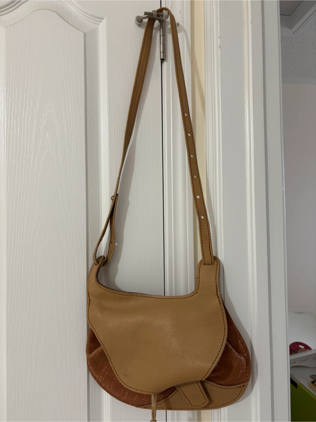 Tan Leather Atelier made crossbody