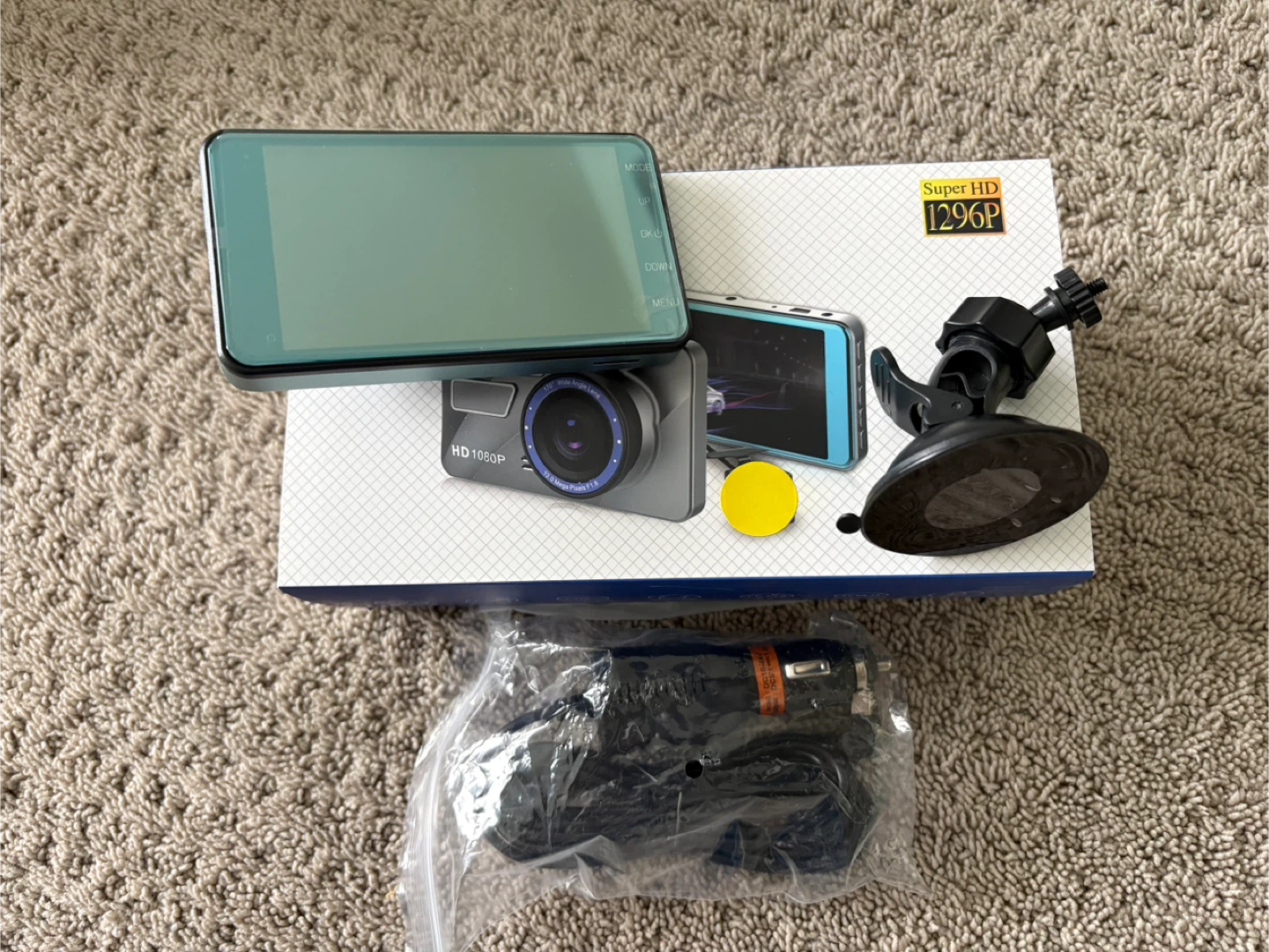 Super HD 1296P Dash Cam with 4" Display & 170° Wide-Angle Lens - photo 2
