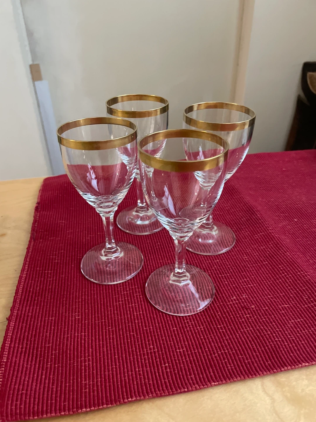 Set of 4 Gold Rimmed liquor Glasses