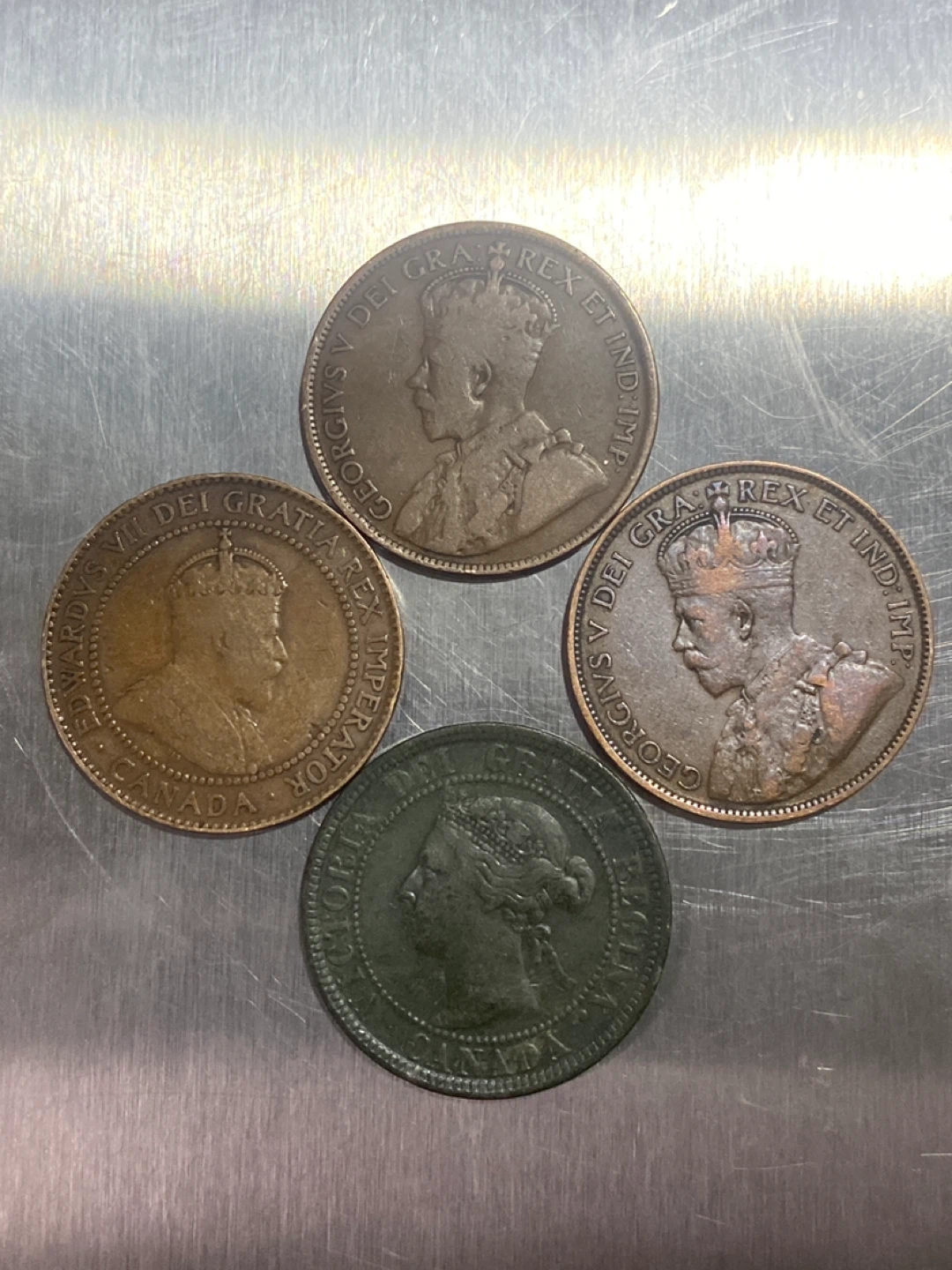 Collection of Canadian One Cent Coins