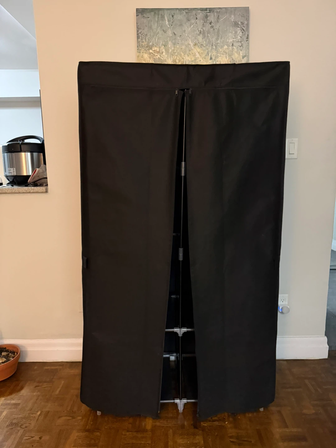 Portable Wardrobe Closet - Black - photo 3