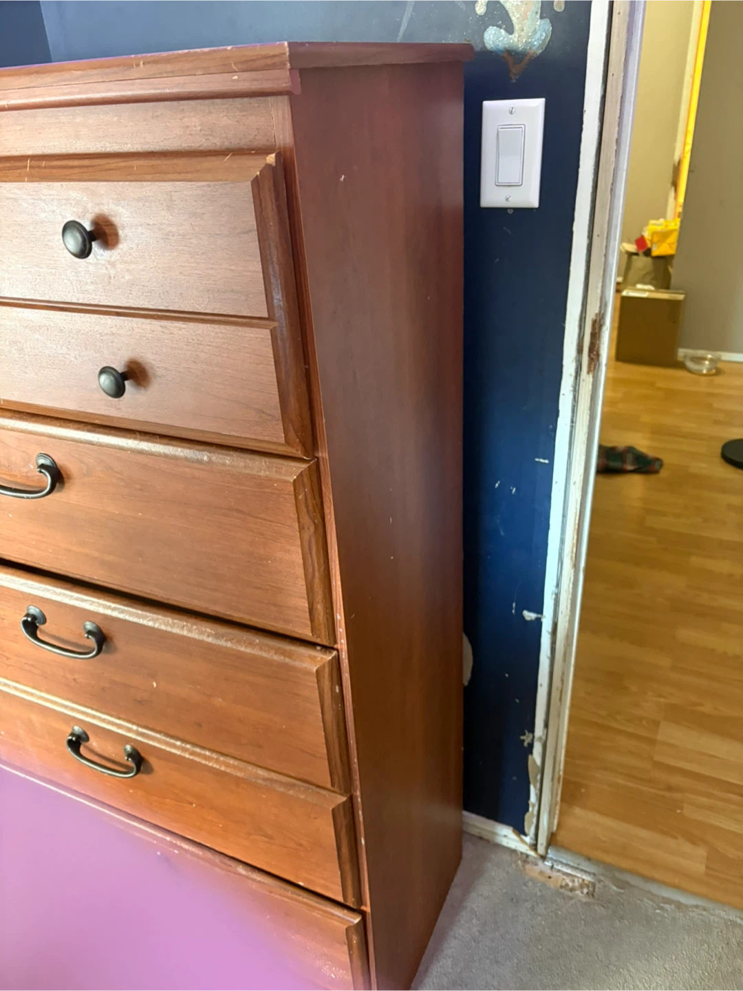 Wood Dresser with 5 Drawers - photo 3