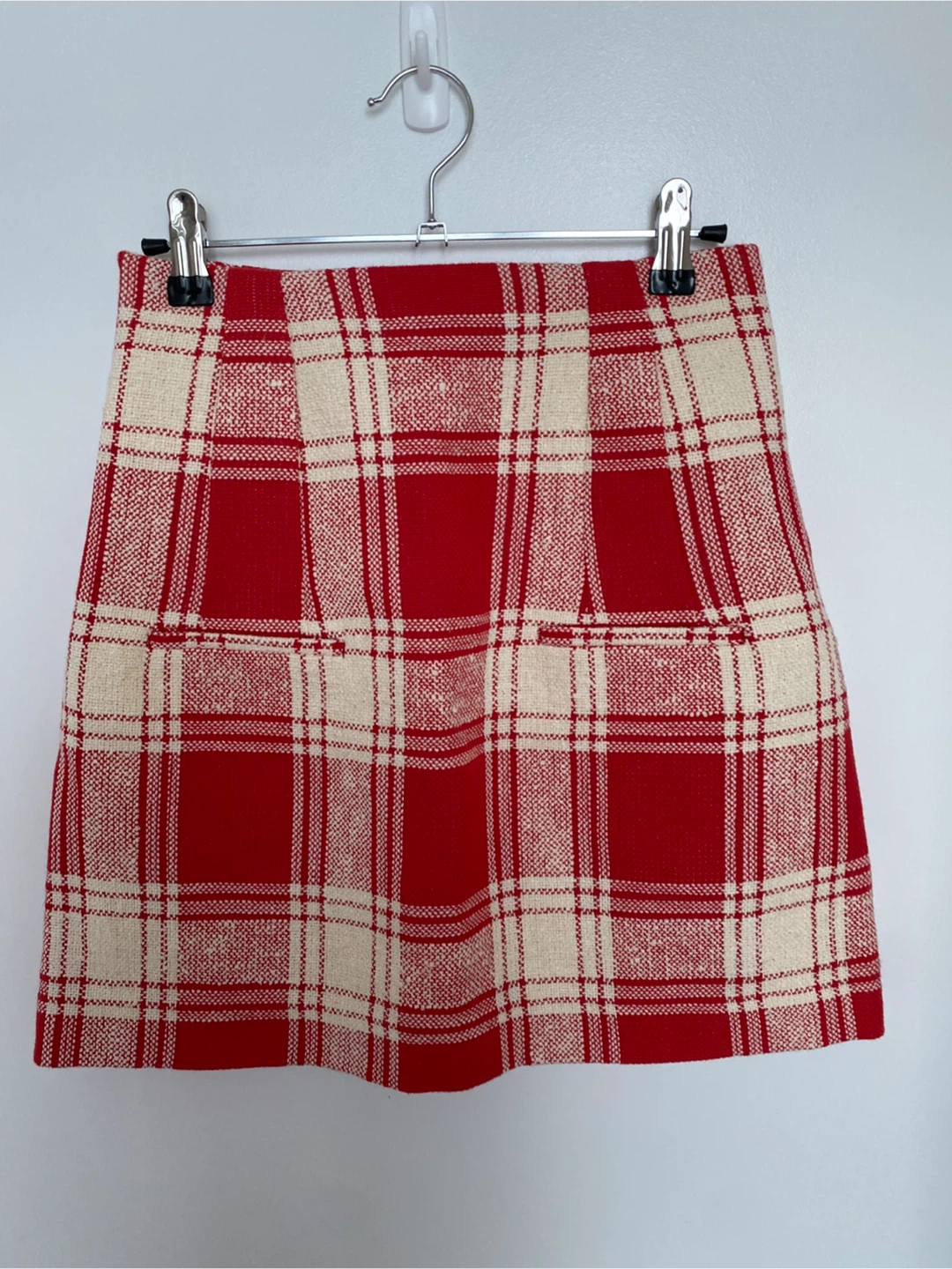 Zara Red Plaid Vest and Skirt Set - Size M - photo 3