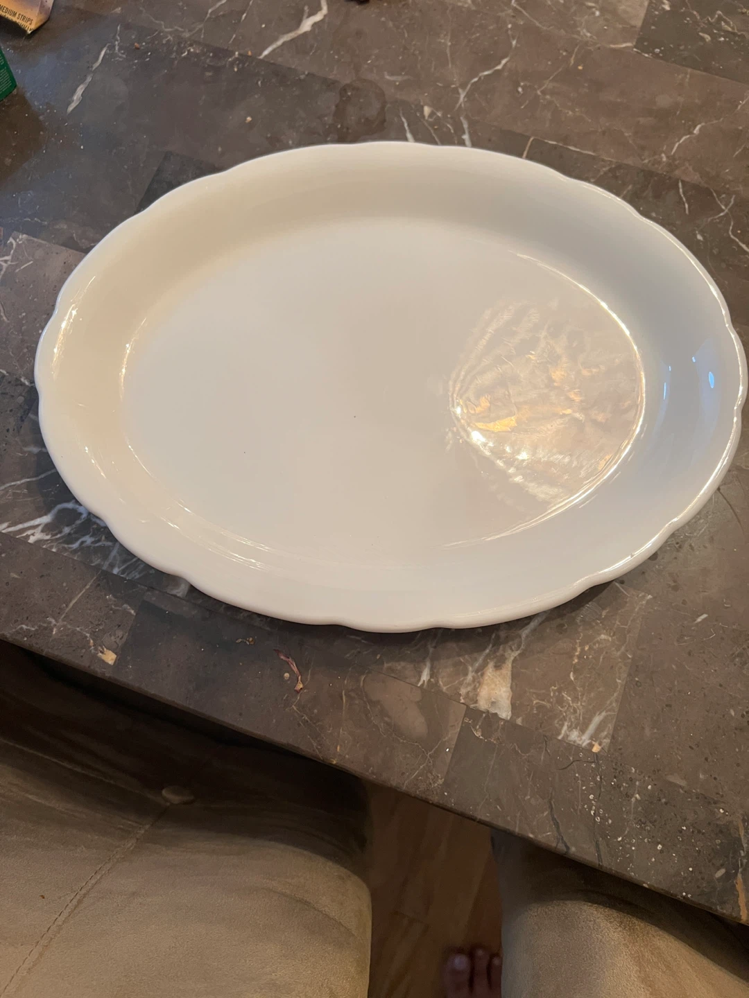 Buffalo China White Oval Platter