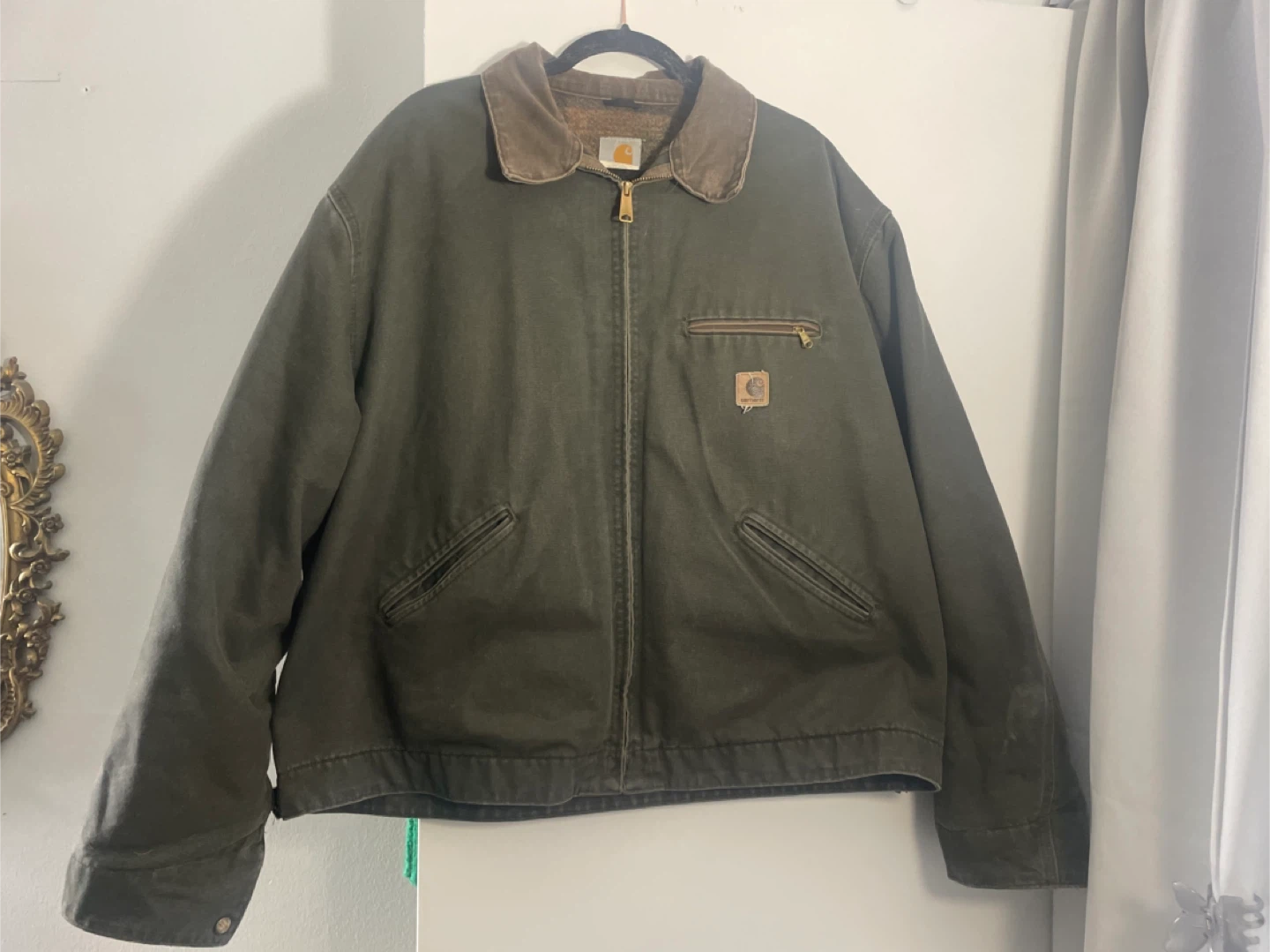 Vintage Carhartt Detroit Jacket J97 Moss 2XL