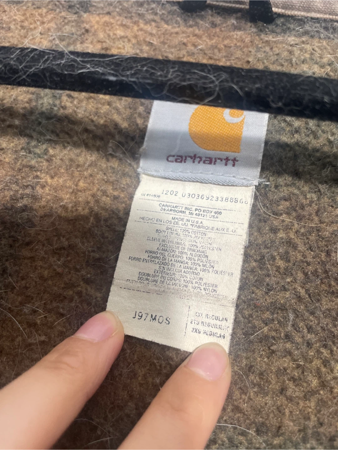 Vintage Carhartt Detroit Jacket J97 Moss 2XL - photo 4