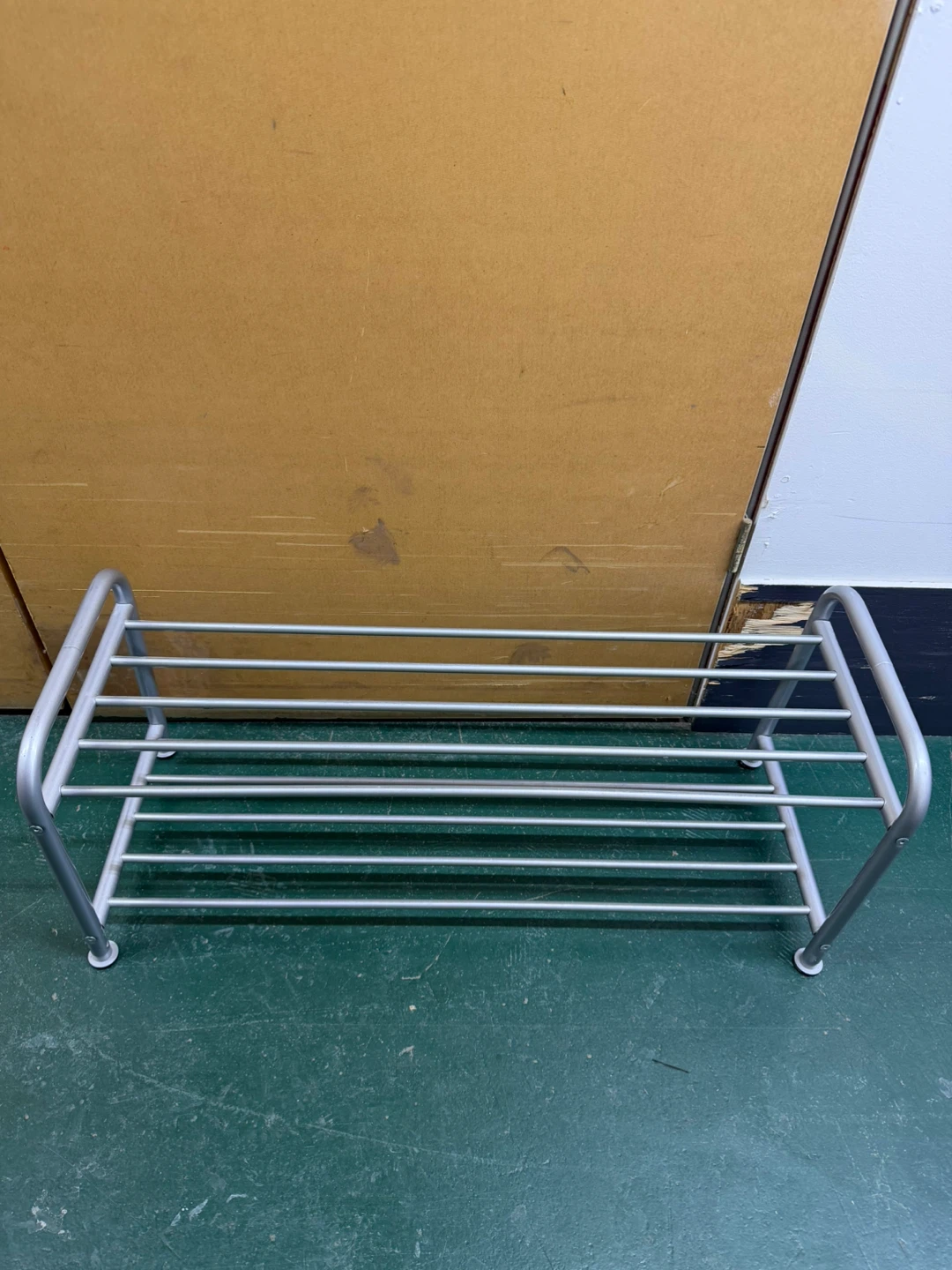 Silver Metal Shoe Rack Organizer