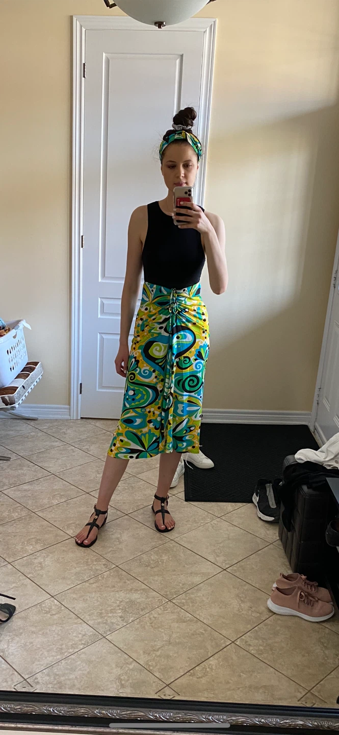 Zara Printed Skirt and Headband Set - size S - photo 2