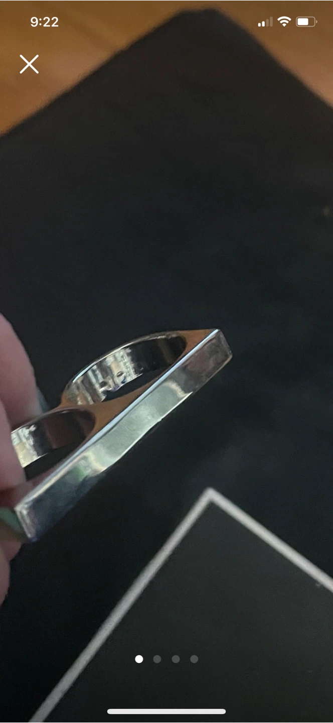 Silver Double Finger Ring - photo 4