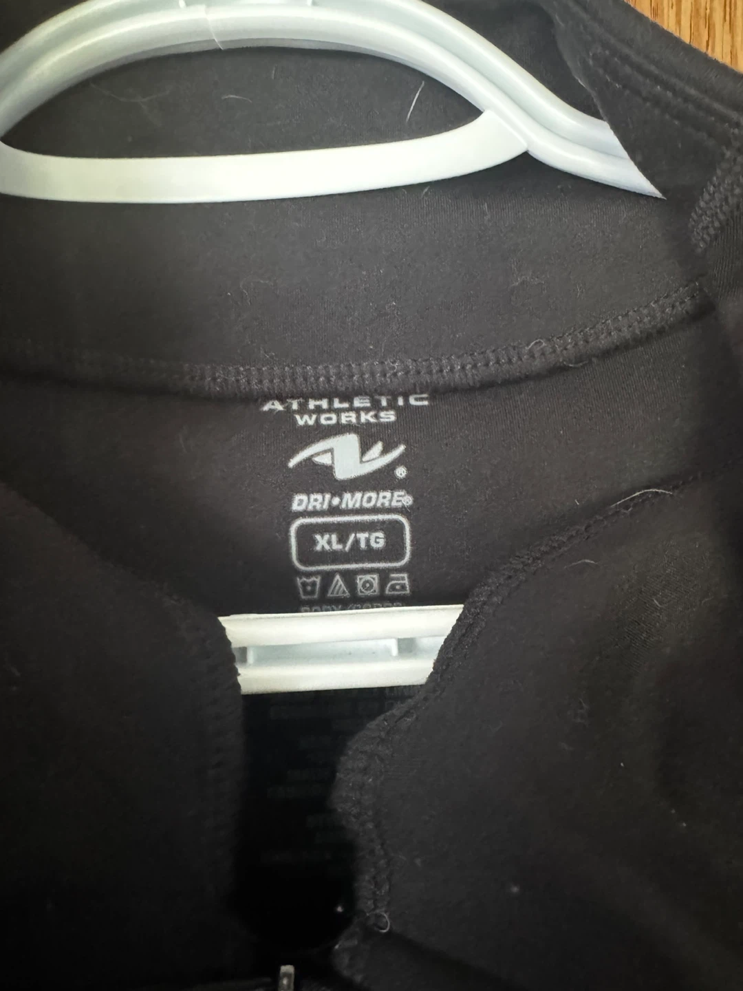 Athletic Works Dri-More Black Full Zip Jacket XL/TG - photo 2