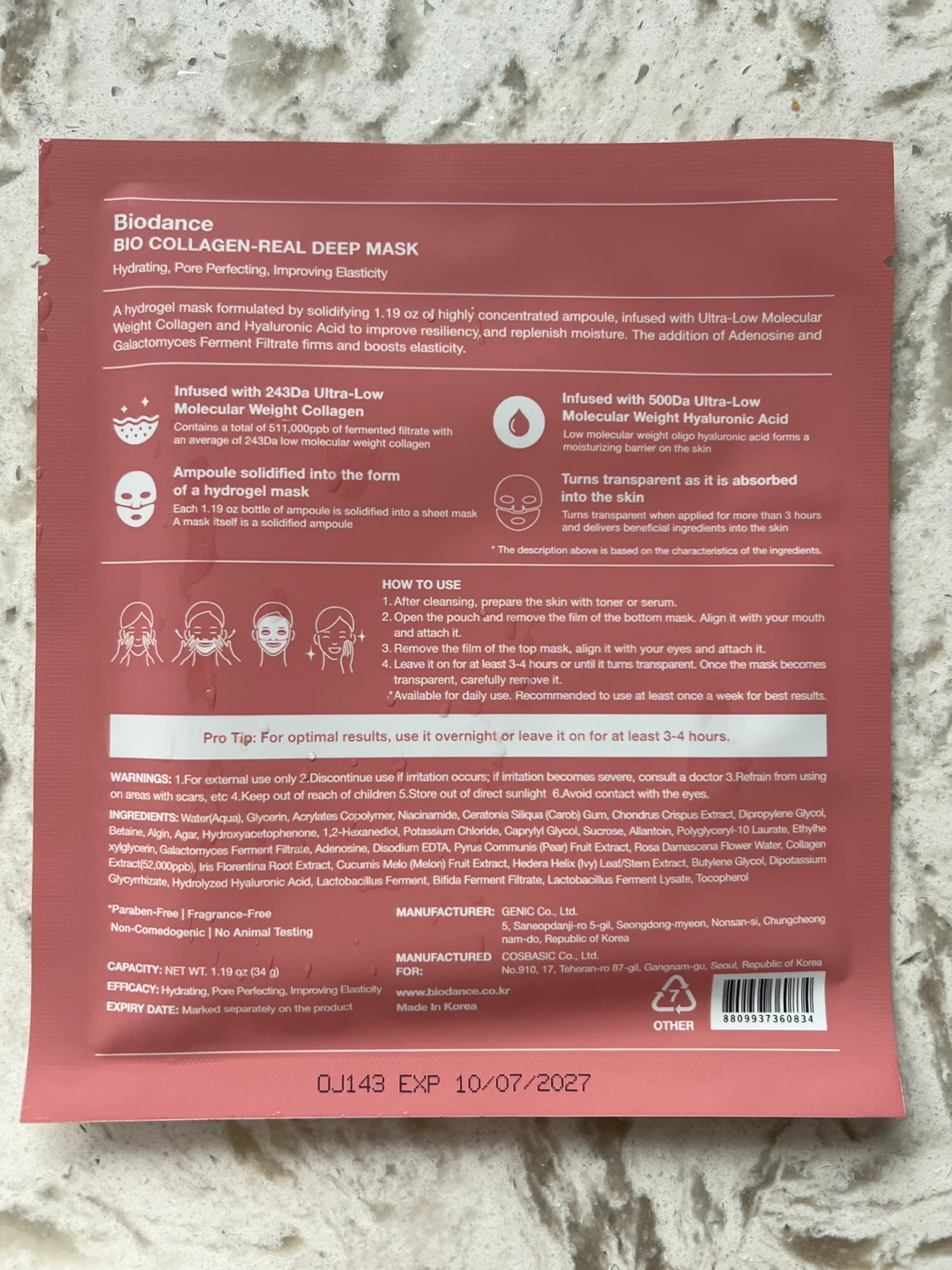Biodance BIO COLLAGEN -REAL DEEP MASK (1 Sheet) - photo 3