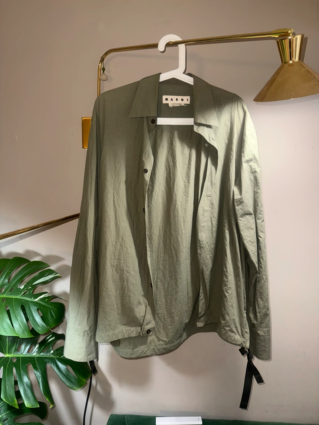 Marni Men's Green Long Sleeve Button Up Shirt