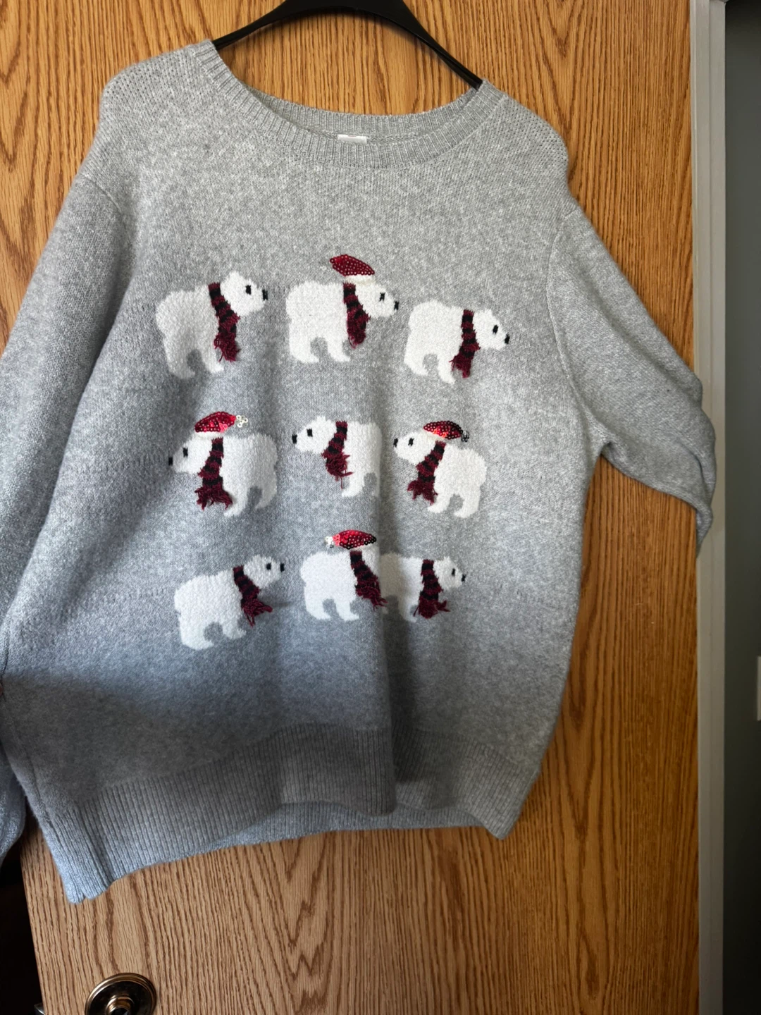 Super soft Grey Polar Bear Sweater 2X