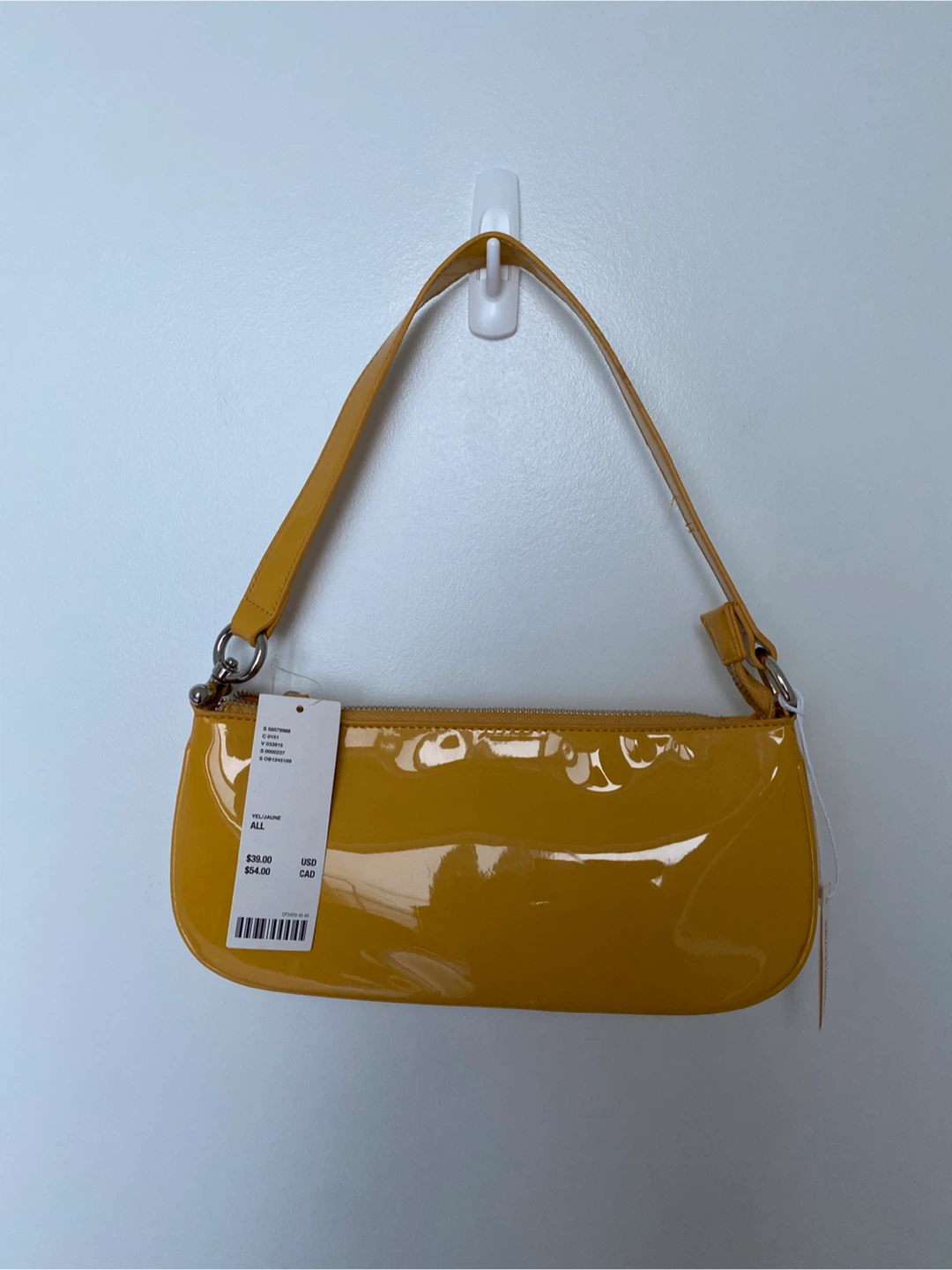 Yellow Patent Shoulder Bag
