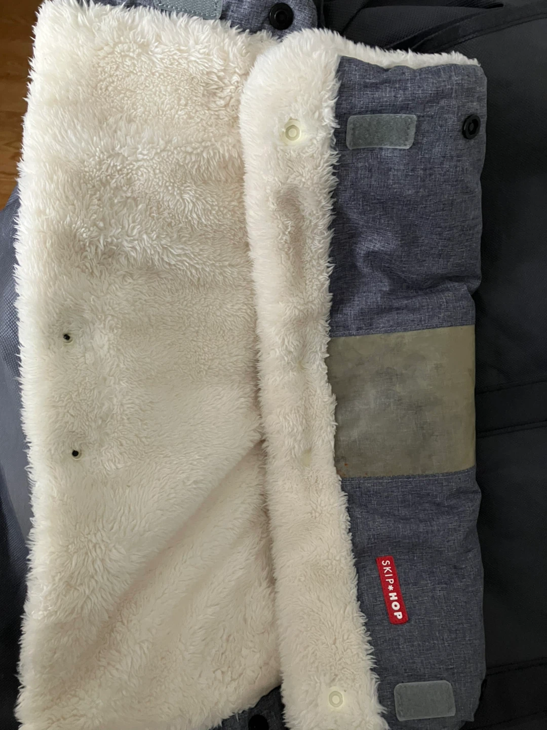 🥕 Foot extension Skip Hop Stroller Bunting Bag Gray Sherpa Lined - photo 2