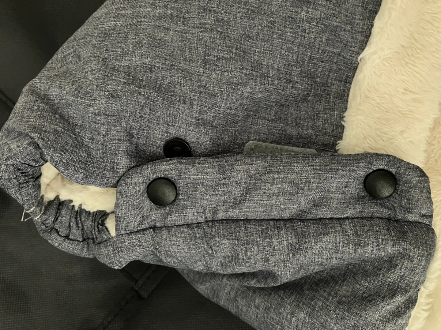🥕 Foot extension Skip Hop Stroller Bunting Bag Gray Sherpa Lined - photo 5